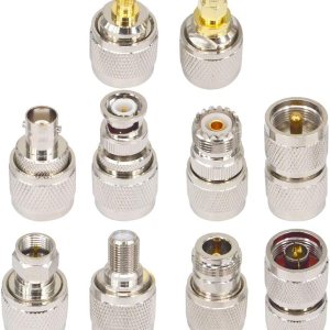 Boobrie Juego de conectores coaxiales de RF de 10 Uds. Kit de adaptador UHF macho UHF a FUHF a BNCUHF a NUHF a SMA Adaptador UHF Conector de cable Boobrie Juego de conectores coaxiales de RF de 10 Uds. Kit de adaptador UHF macho UHF a FUHF a BNCUHF a NUHF a SMA Adaptador UHF Conector de cable