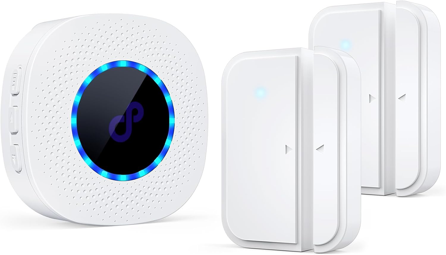 Timbre de puerta, timbre con sensor de puerta con rango de 1100 pies, volumen ajustable y 50 alarmas de timbre para seguridad de los niños, timbre