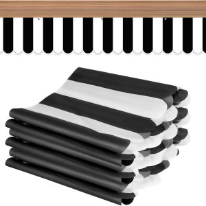 3 piezas de pancarta a rayas blancas y negras para decoración de fiesta temática de café francés, toldo, decoración de pared, telón de fondo de 3 piezas de pancarta a rayas blancas y negras para decoración de fiesta temática de café francés, toldo, decoración de pared, telón de fondo de