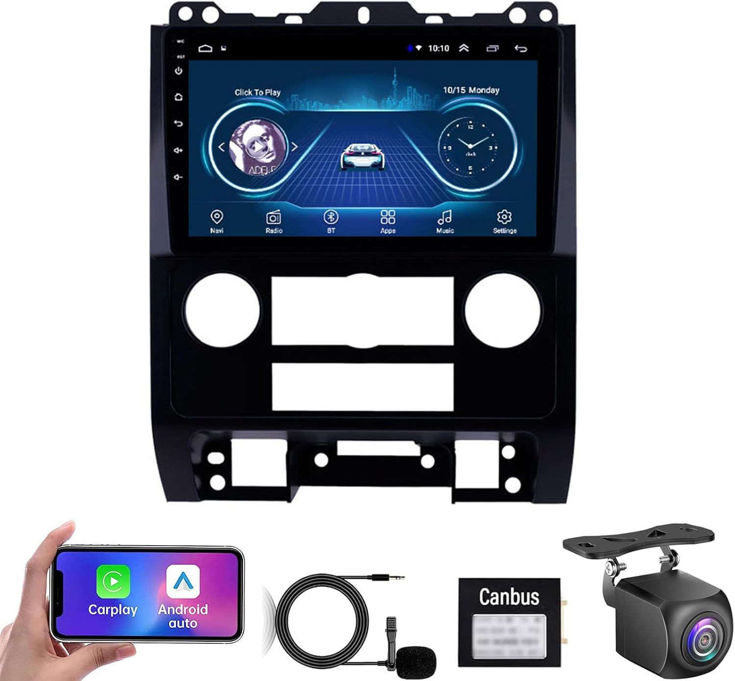 5G WiFi 8 Core 2+32G Radio de coche para F-ord Escape Kuga Ma-zda Tributo 2007-2012 9 pulgadas Android 13 pantalla táctil Bluetooth estéreo