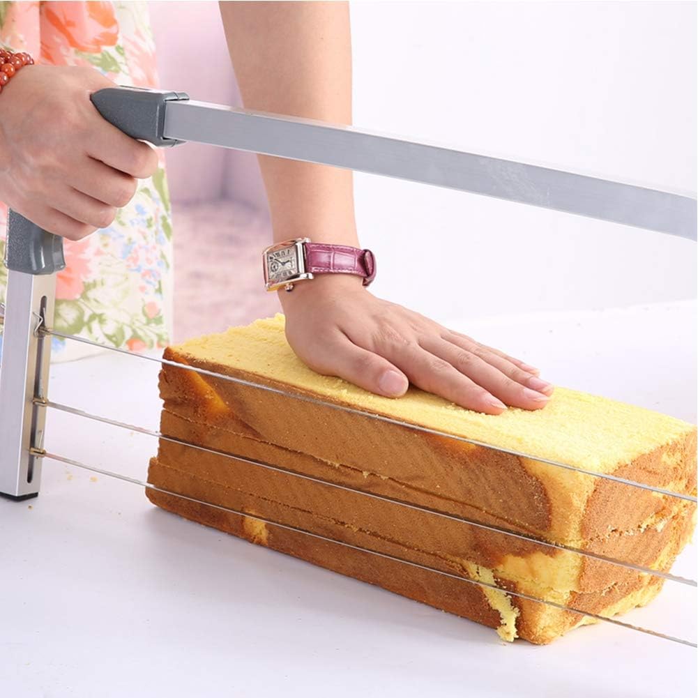 Nivelador de pastel, niveladores ajustables para tartas, niveladores de acero inoxidable de 3 alambres, para boda, cumpleaños, capa de pastel,