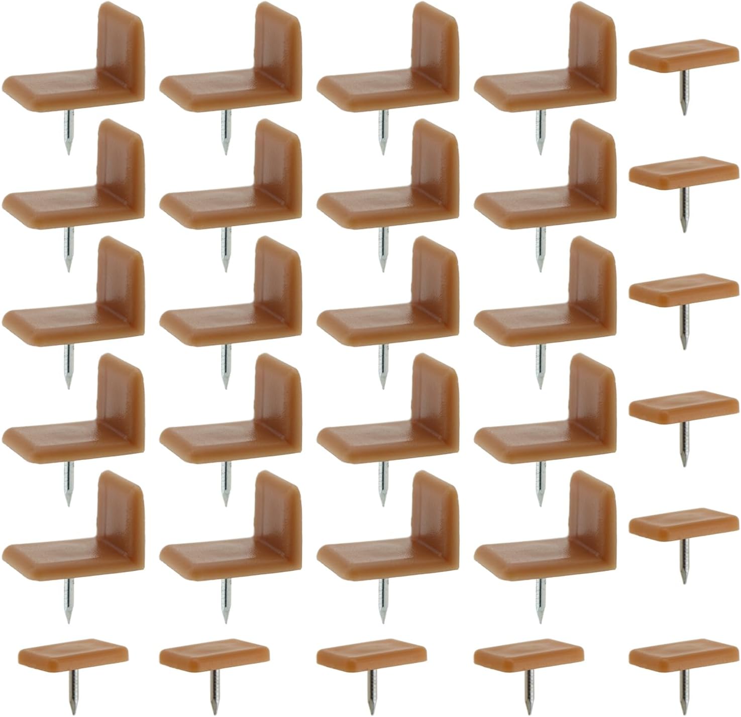 30 toboganes y tapones de plástico para cajones, 10 piezas rectangulares de 0.669 x 0.472 in y 20 piezas en forma de L de 0.500 x 0.748 x 0.512 in