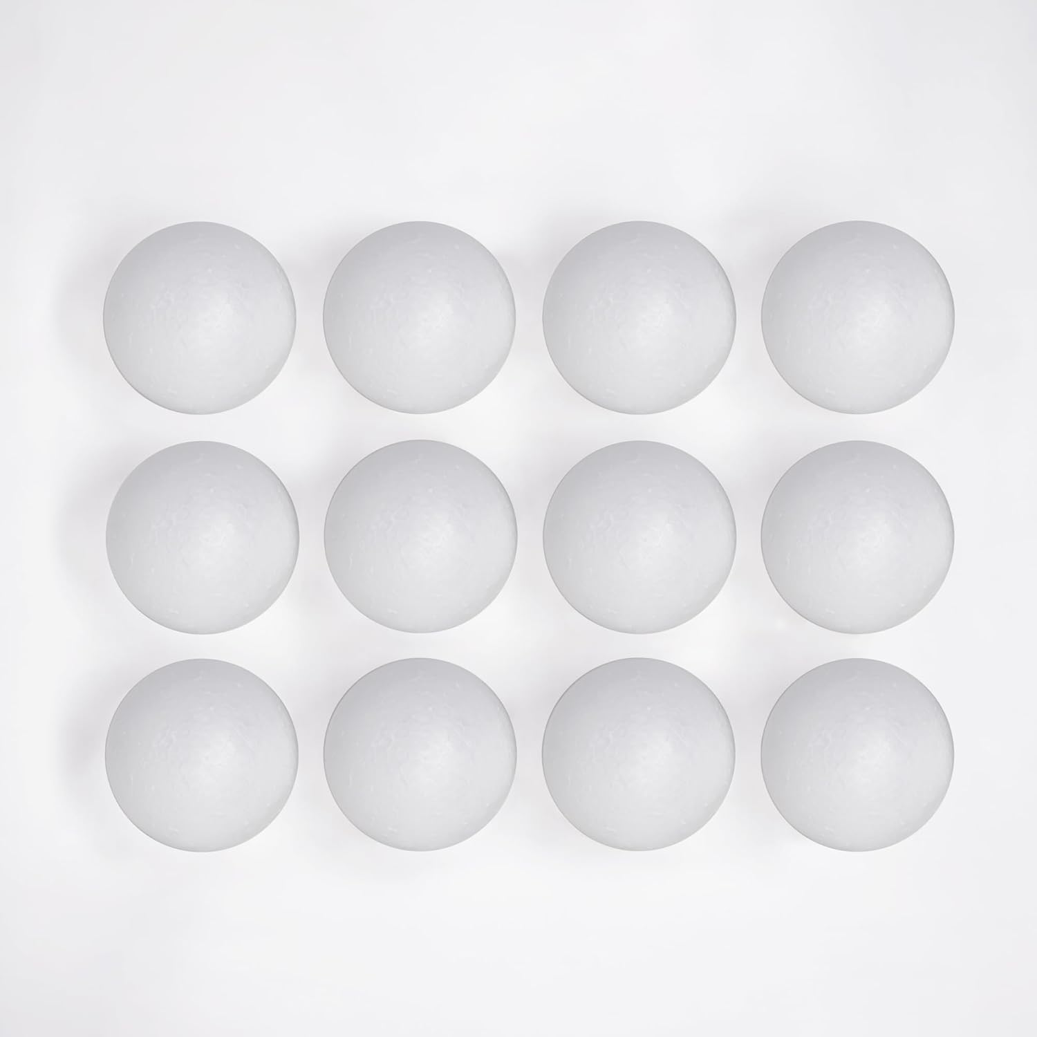 Evershine Paquete de 12 bolas de espuma para manualidades de 4 pulgadas, bolas blancas de poliestireno de espuma para manualidades y proyectos