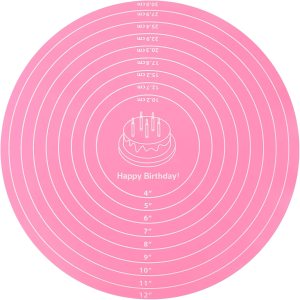 Tapete de silicona para hornear pasteles, alfombrilla redonda de silicona para hornear con medidas para bandeja giratoria de pasteles, bandeja para Tapete de silicona para hornear pasteles, alfombrilla redonda de silicona para hornear con medidas para bandeja giratoria de pasteles, bandeja para