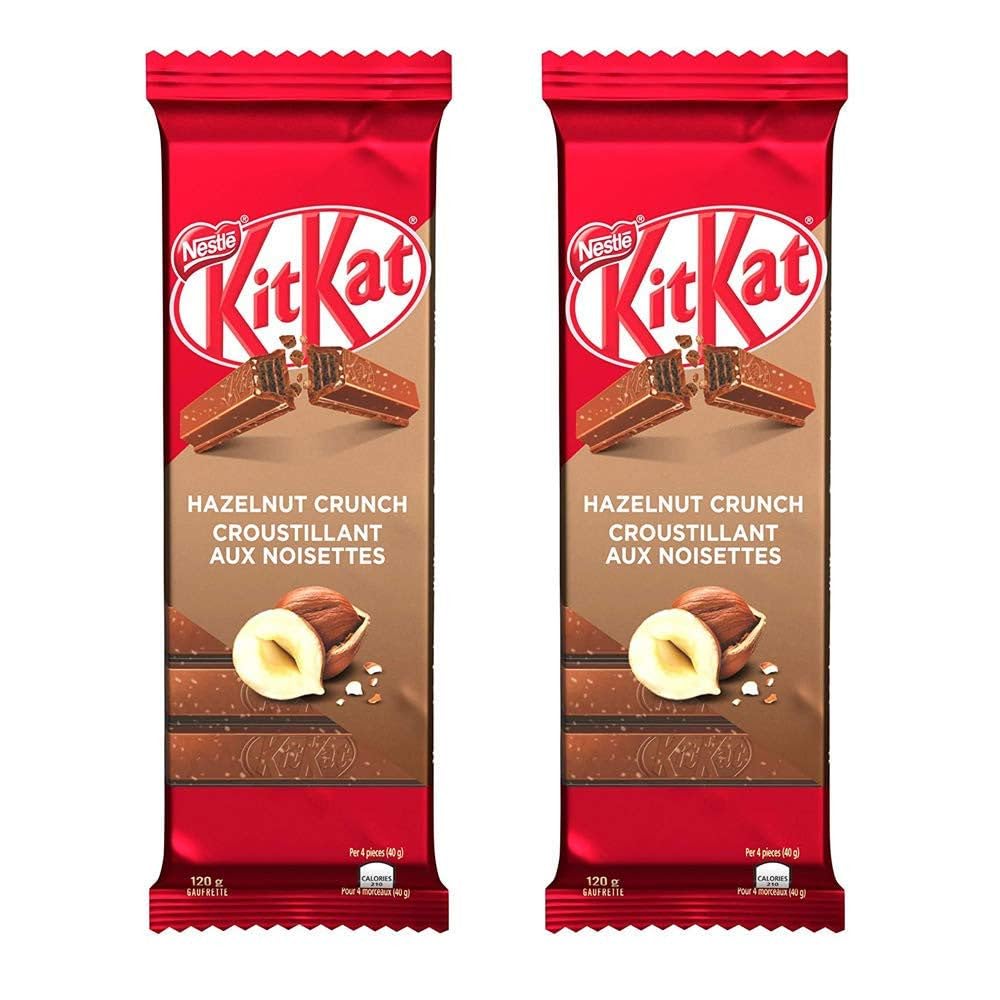 NESTLÉ Kitkat – Barra de oblea crujiente de avellana, 4.2 onzas, paquete de 2 unidades Importado de Canadá