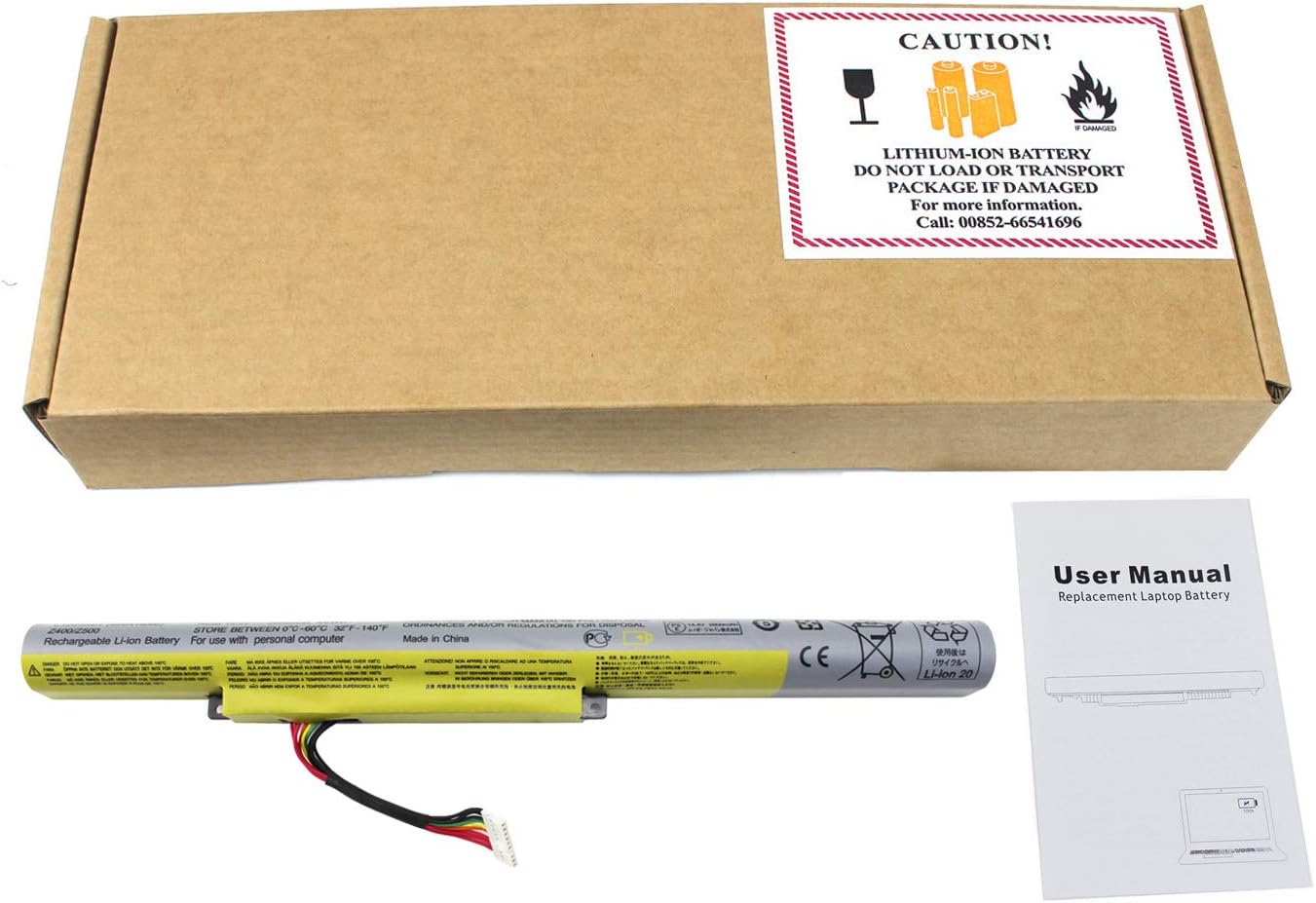 Gomarty Batería L12S4K01 compatible con Lenovo Ideapad Z400 Z500 Z510 P500 P400 Touch Series L12S4E21 L12M4E21 L12M4K01 4INR1965-1 14.8V 48WH