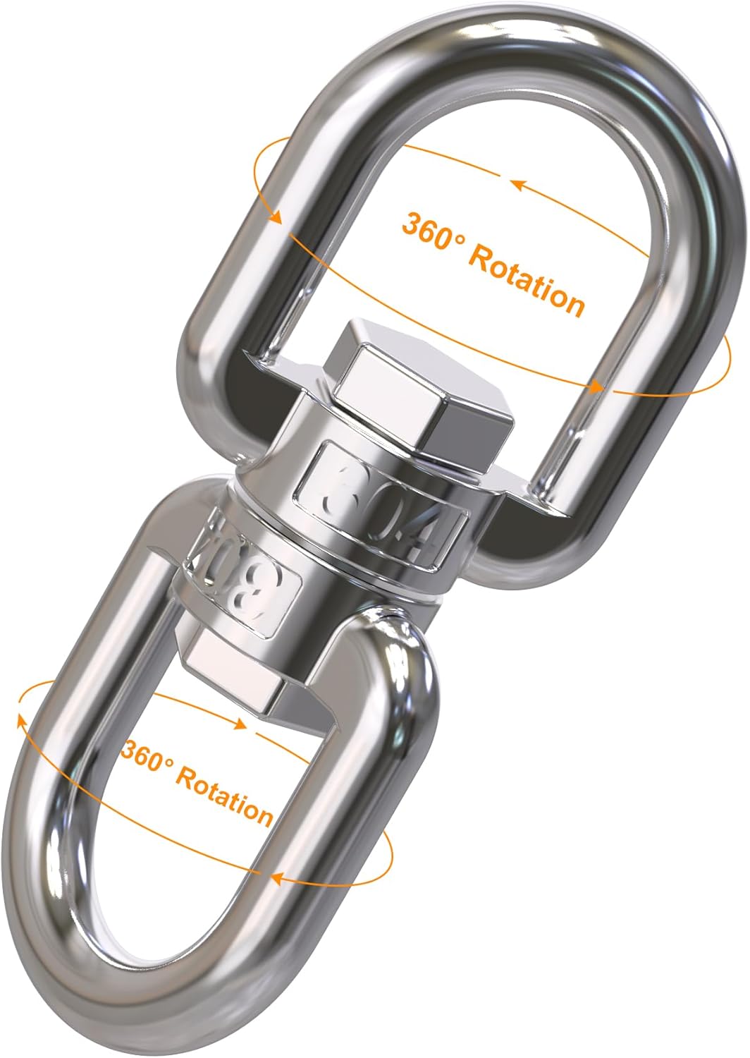 Juego de accesorios para columpios, mosquetón giratorio Digtichnny con rotación de 360, cadenas de hamaca de acero inoxidable 304 y ganchos de carga
