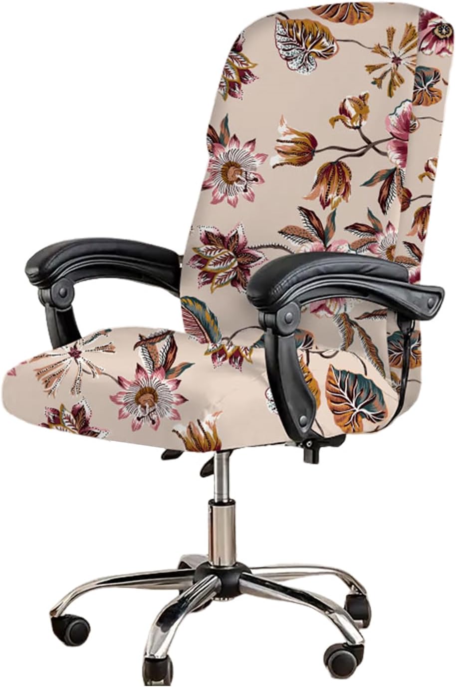 FUANGUI Funda para silla de oficina estampada, funda elástica para silla de computadora, funda universal para silla giratoria de escritorio con
