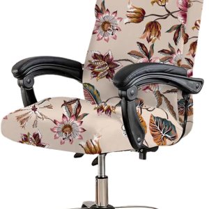 FUANGUI Funda para silla de oficina estampada, funda elástica para silla de computadora, funda universal para silla giratoria de escritorio con FUANGUI Funda para silla de oficina estampada, funda elástica para silla de computadora, funda universal para silla giratoria de escritorio con