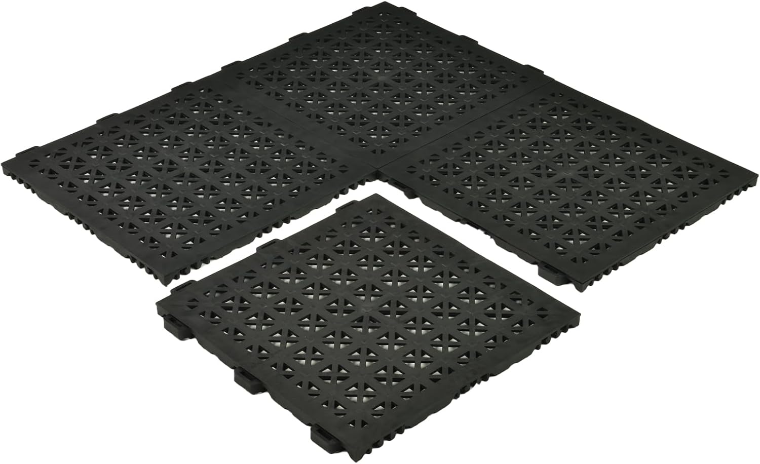 Greatmats StayLock – Azulejos perforados, 1 x 1 pie x 0.5 pulgadas, cubierta de área húmeda para exteriores, paquete de 26