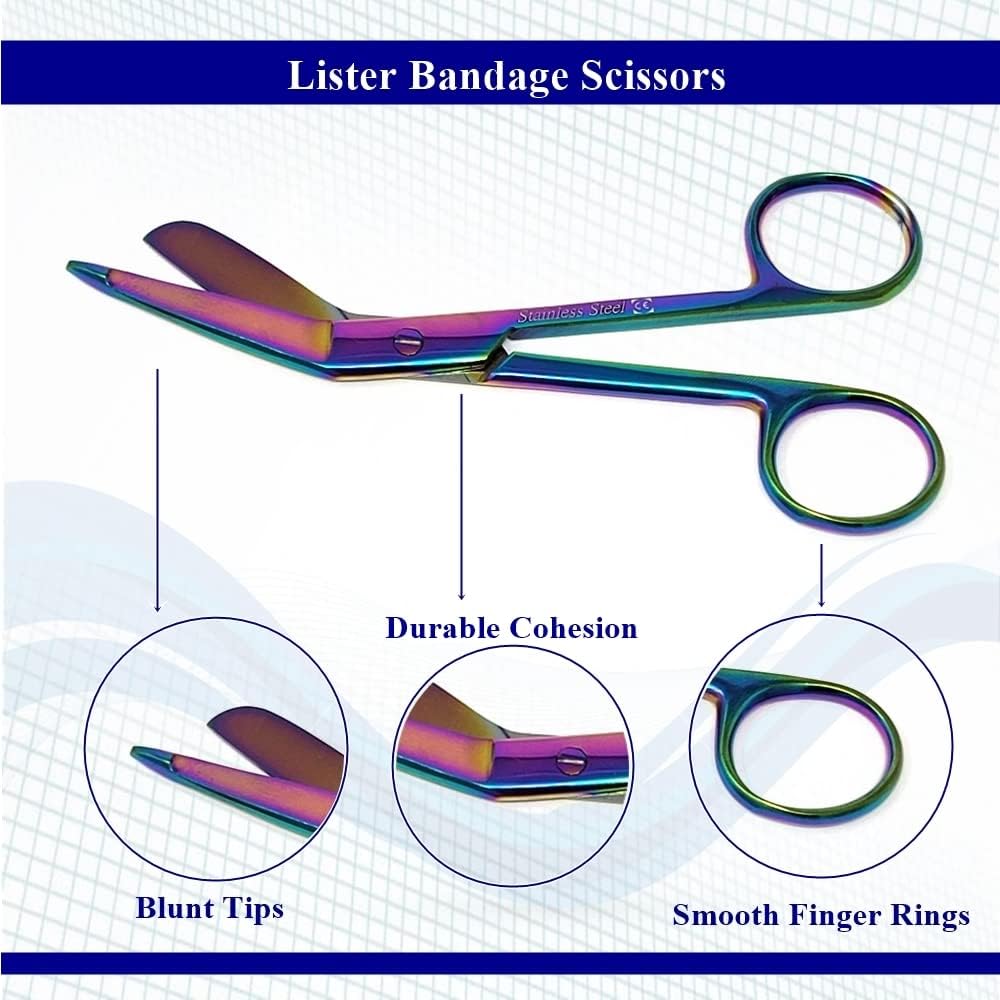 Juego de 2 pinzas para hemostato y vendaje para enfermeras, juego de 2 piezas de acero inoxidable de 5.5 pulgadas de largo, perfecto para médicos,