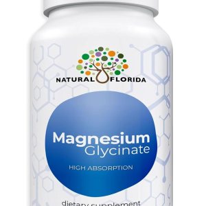 Glicinato de magnesio  Alta absorción, 90 cápsulas veganas, 220 mg por porción, Natural Florida, fabricado en Estados Unidos Glicinato de magnesio  Alta absorción, 90 cápsulas veganas, 220 mg por porción, Natural Florida, fabricado en Estados Unidos