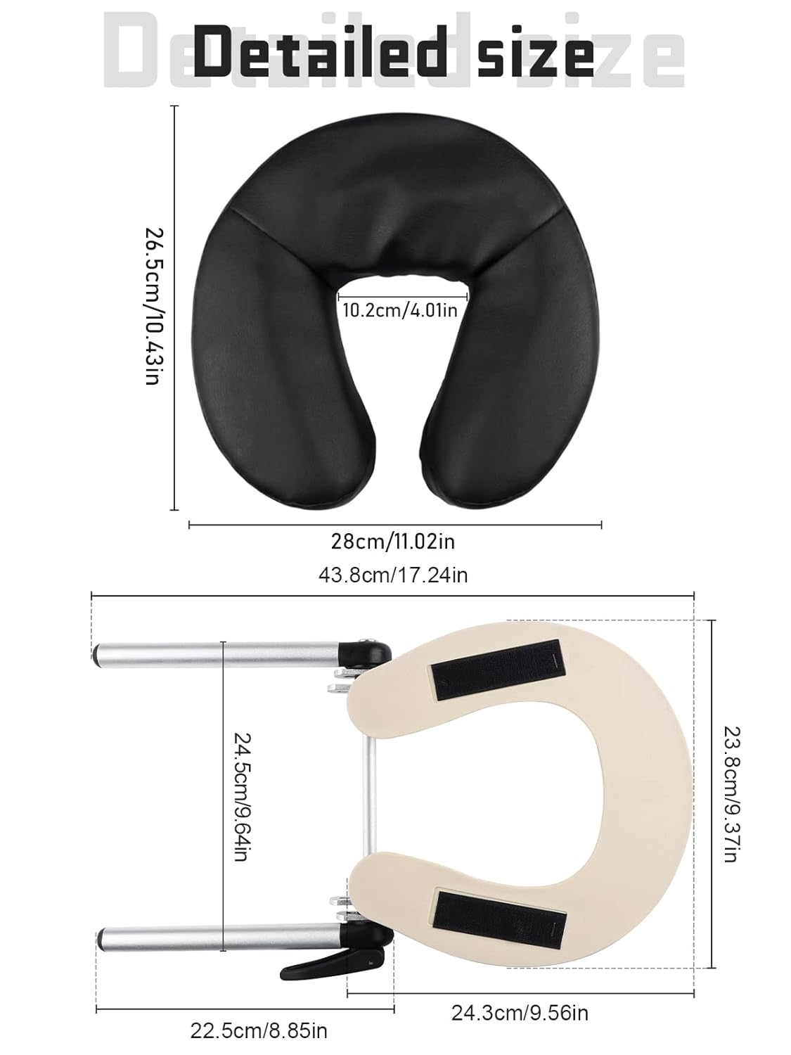 EBANKU Juego de cojines universales ajustables para mesa de masaje, cama y almohada