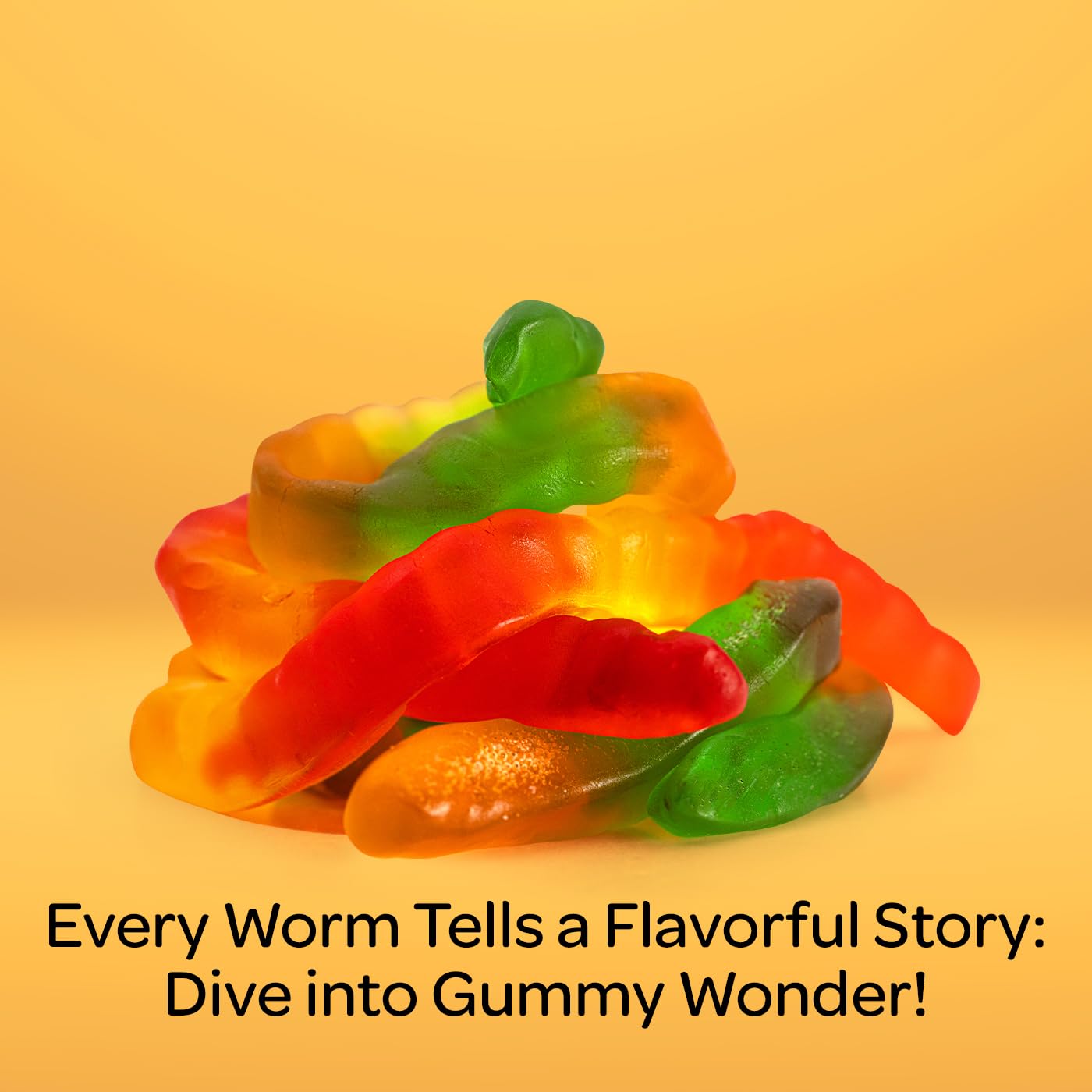 Gummy Worms Candy  Paquete de 11 onzas  Sabores de frutas surtidos  Golosinas coloridas y juguetonas
