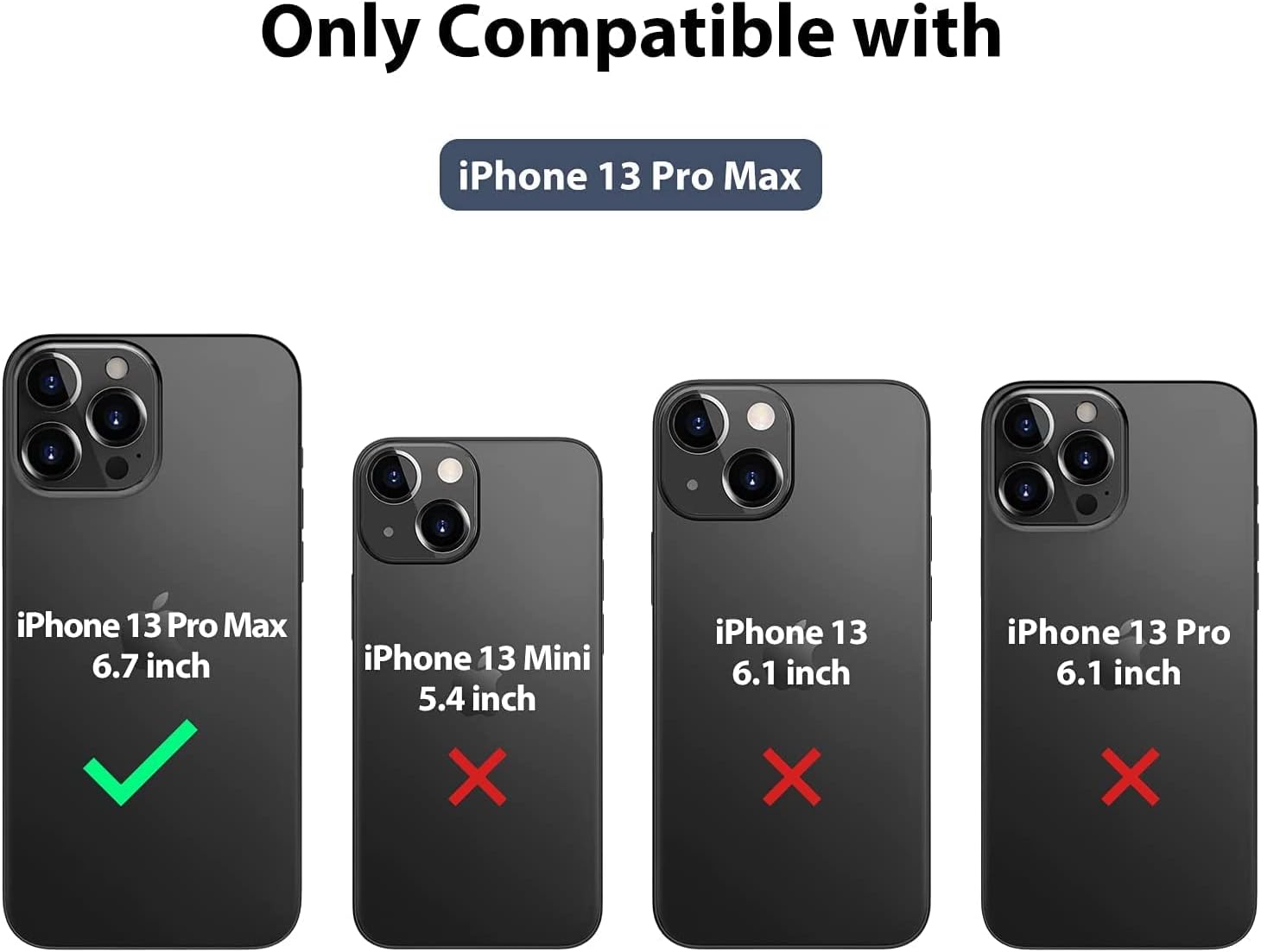 Nillkin – Funda para iPhone 13 Pro Max con funda para cámara, funda de grado militar con protección de lente de cámara deslizante para hombres y