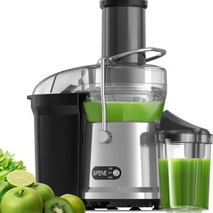 SiFENE Exprimidor, máquina extractora de jugo rápido, motor potente de 1000 W, canal de alimentación grande de 3.2 pulgadas para jugo de frutas SiFENE Exprimidor, máquina extractora de jugo rápido, motor potente de 1000 W, canal de alimentación grande de 3.2 pulgadas para jugo de frutas