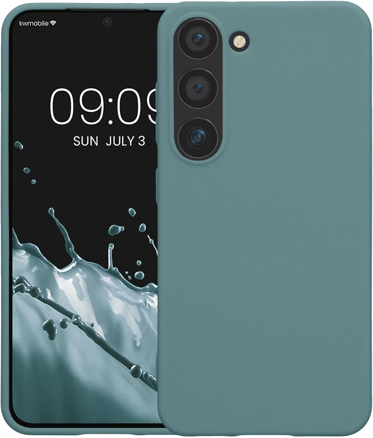 kwmobile Funda compatible con Samsung Galaxy S23 – Funda protectora de silicona TPU suave y delgada – Arctic Night