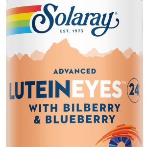 Solaray Advanced Lutein Eyes 24 mg con extracto de arándano y extracto de arándano, suplemento de apoyo para la salud ocular y macular que Solaray Advanced Lutein Eyes 24 mg con extracto de arándano y extracto de arándano, suplemento de apoyo para la salud ocular y macular que