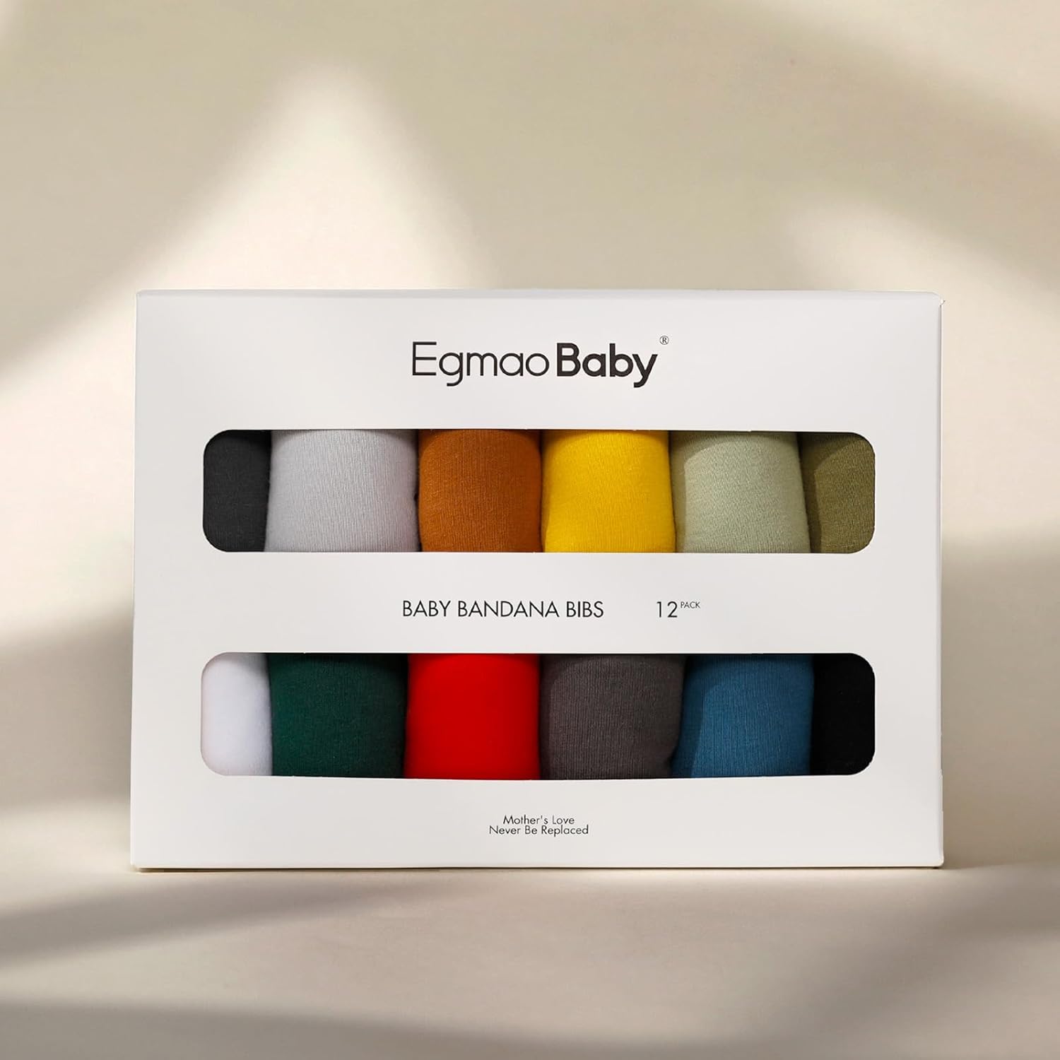 Paquete de 12 baberos tipo bandana de algodón orgánico para babeo y dentición para niños y niñas