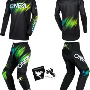 MX Outfit O’Neal Element Voltage Green Men (W36L) Pantalones de protección Jersey Riding Bundle motocross Dirt Bike Combo Set MX Outfit O’Neal Element Voltage Green Men (W36L) Pantalones de protección Jersey Riding Bundle motocross Dirt Bike Combo Set