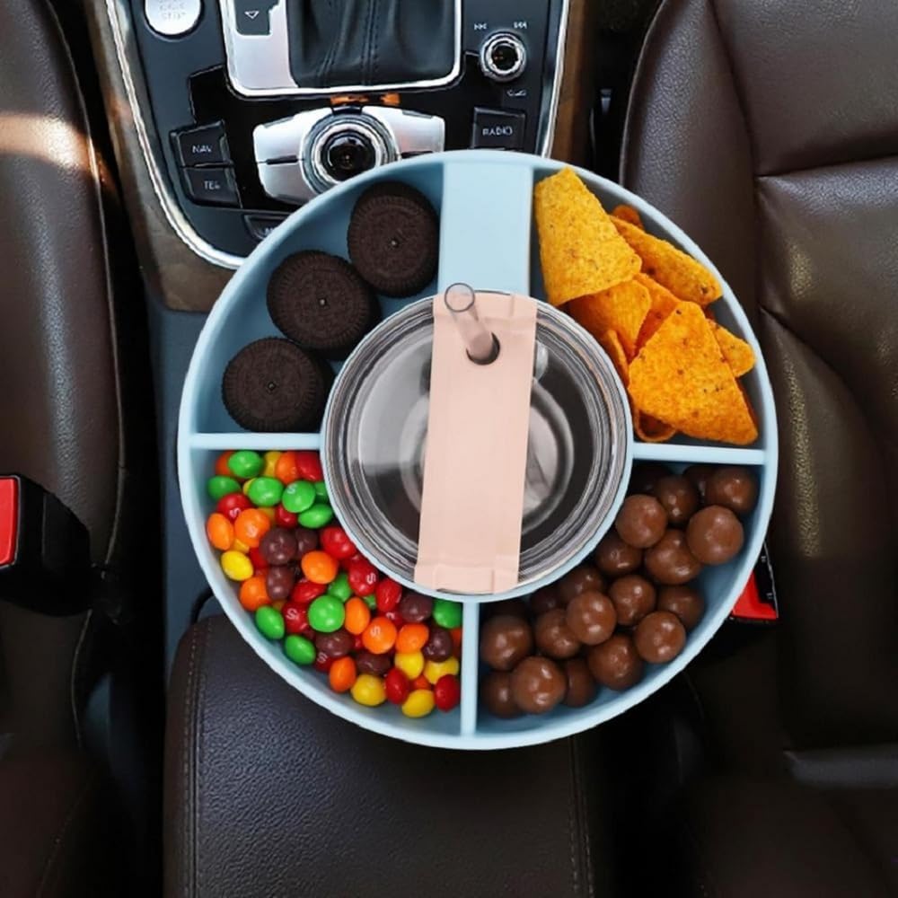 Cuenco para aperitivos Stanley de 40 onzas con asa, bandeja de aperitivos compatible con Stanley Cup de 40 onzas con asa, anillo reutilizable para