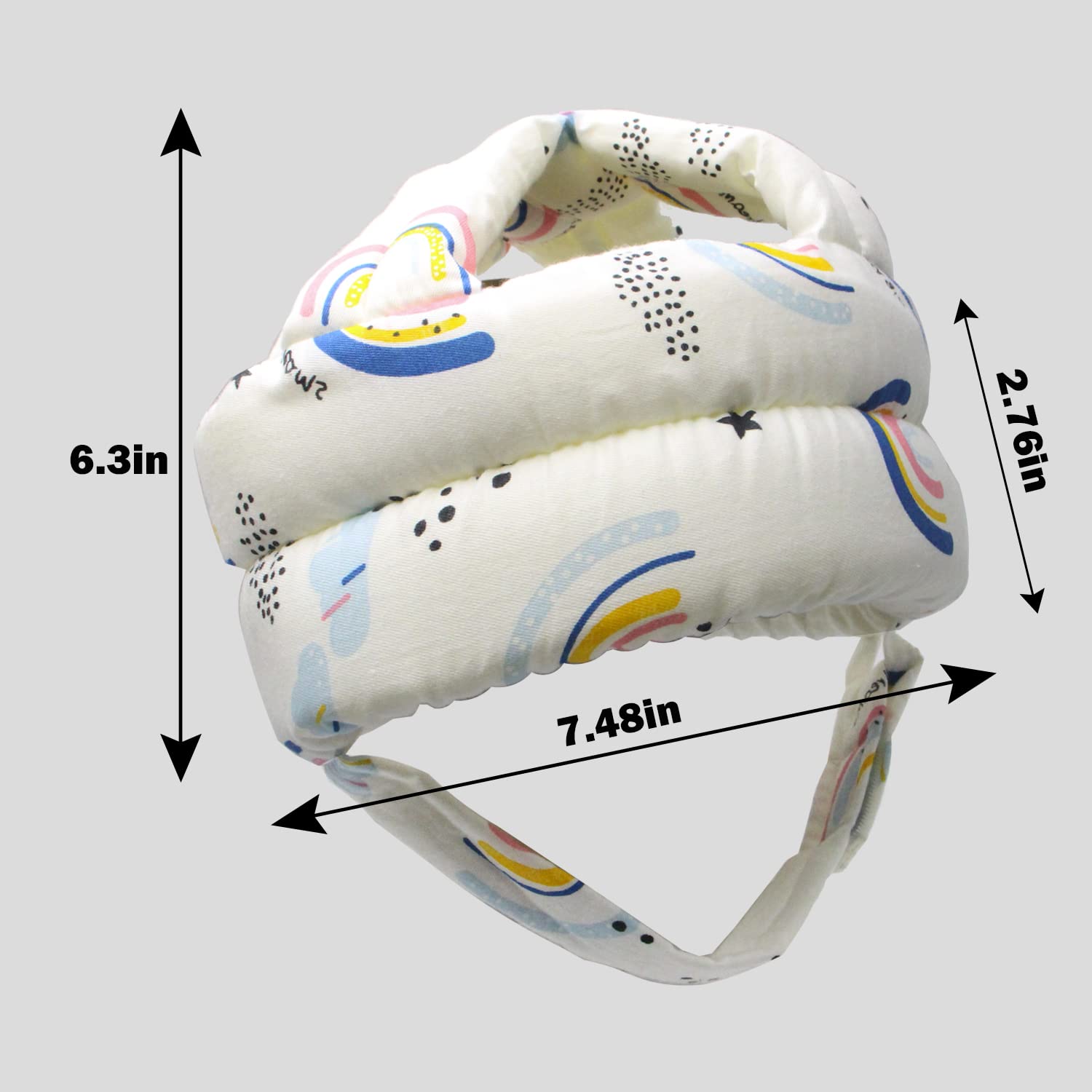 Protector de cabeza de bebé, casco de bebé para gatear, caminar, sin golpes, cabeza de seguridad, gorra protectora ajustable para caminar, jugar