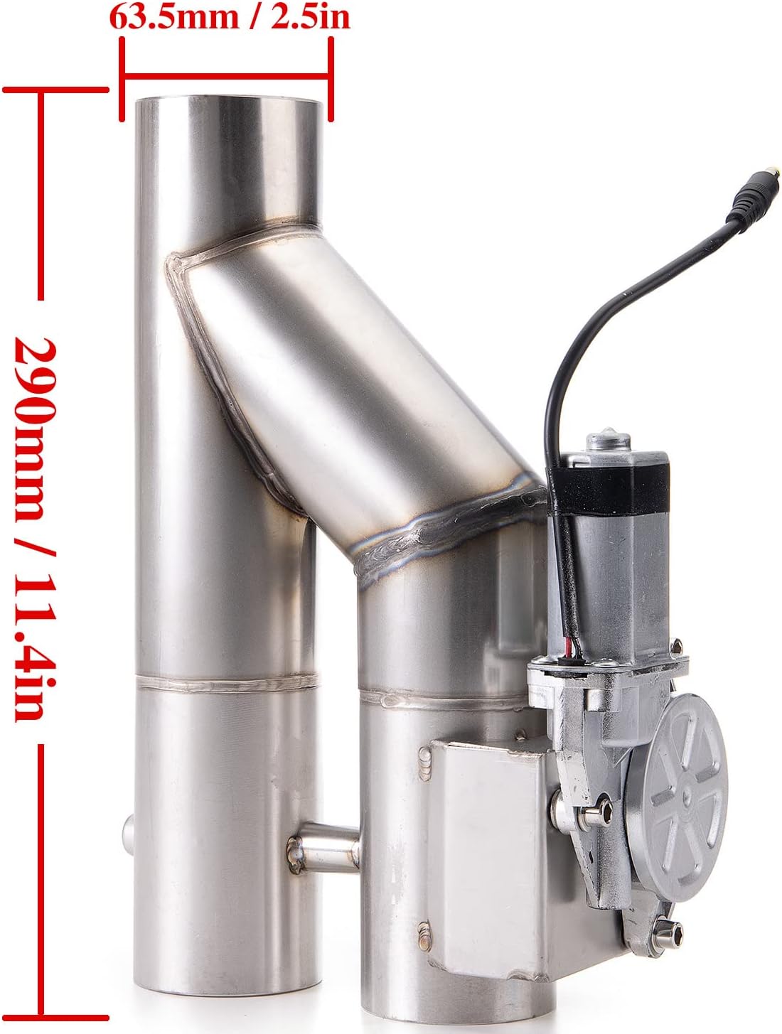 Tubo Y de escape de acero inoxidable de 2.5 pulgadas (2 piezas)