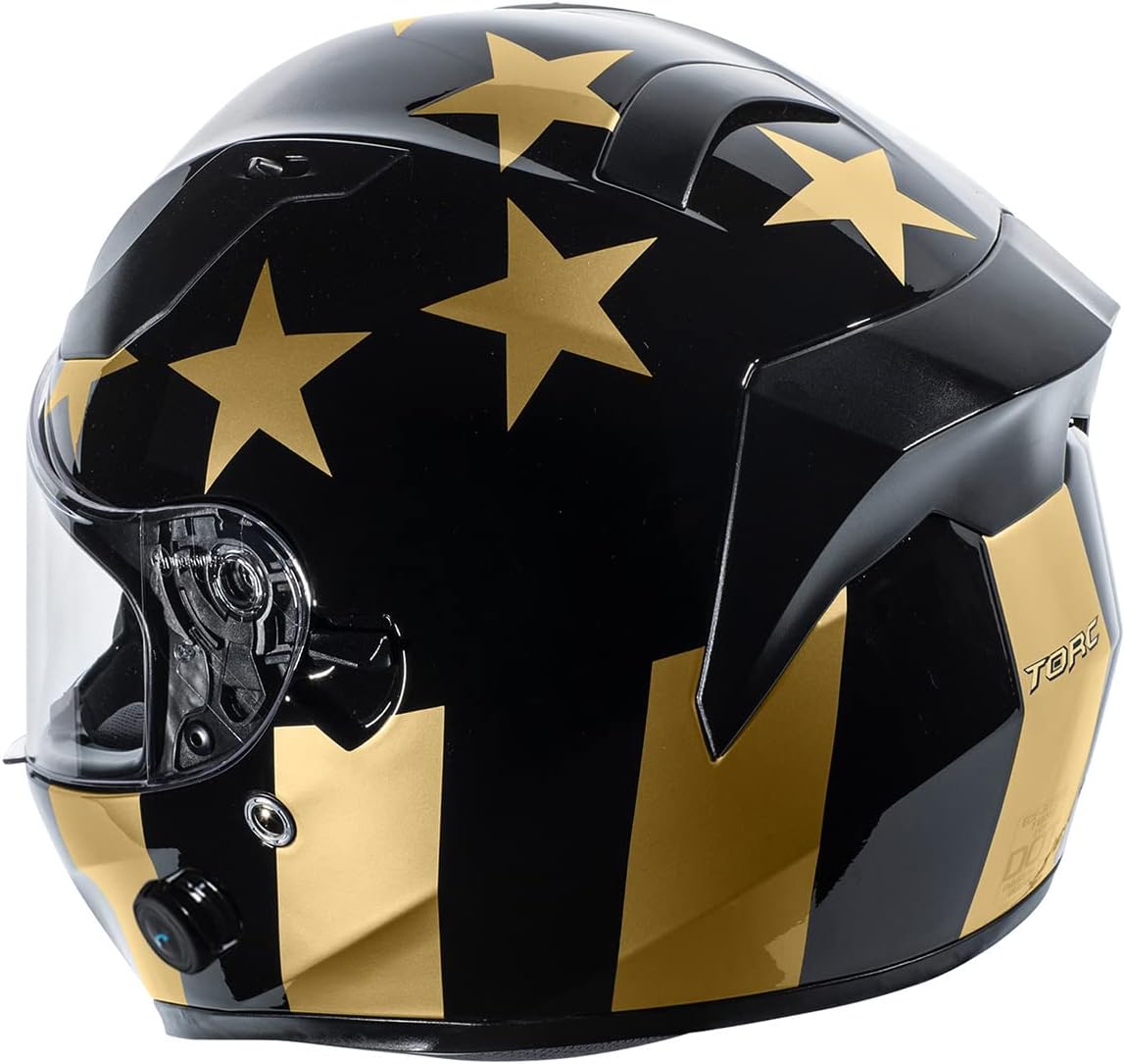 TORC T15B – Casco integral de motocicleta con Bluetooth y gráfico