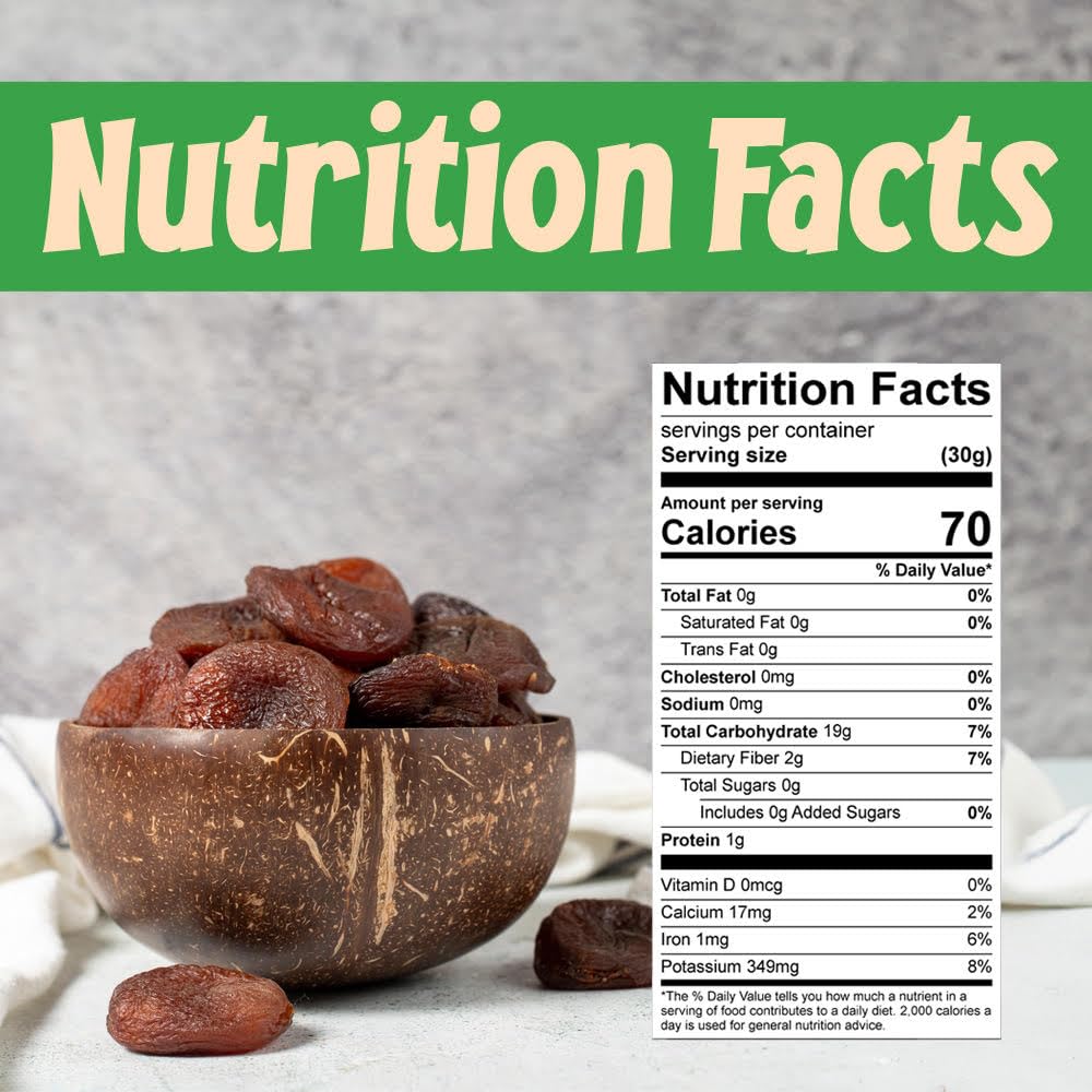 Sincerely Nuts Albaricoques turcos secos orgánicos  Bolsa de tres libras  Fruta de albaricoque sin hueso saludable  Snack vegano crudo  Deshidratado