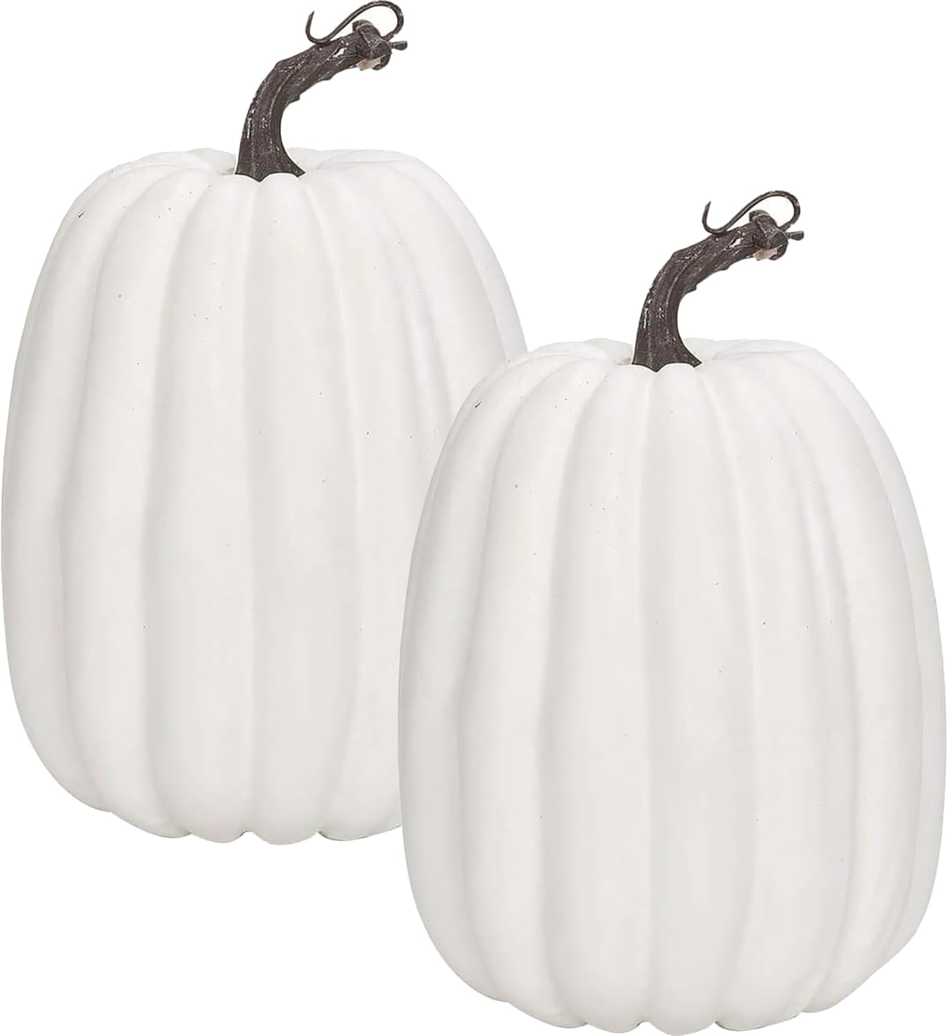LABULADUO 2 calabazas artificiales para decoración de otoño, decoración de Halloween, espuma de plástico, falsa calabaza falsa para otoño,