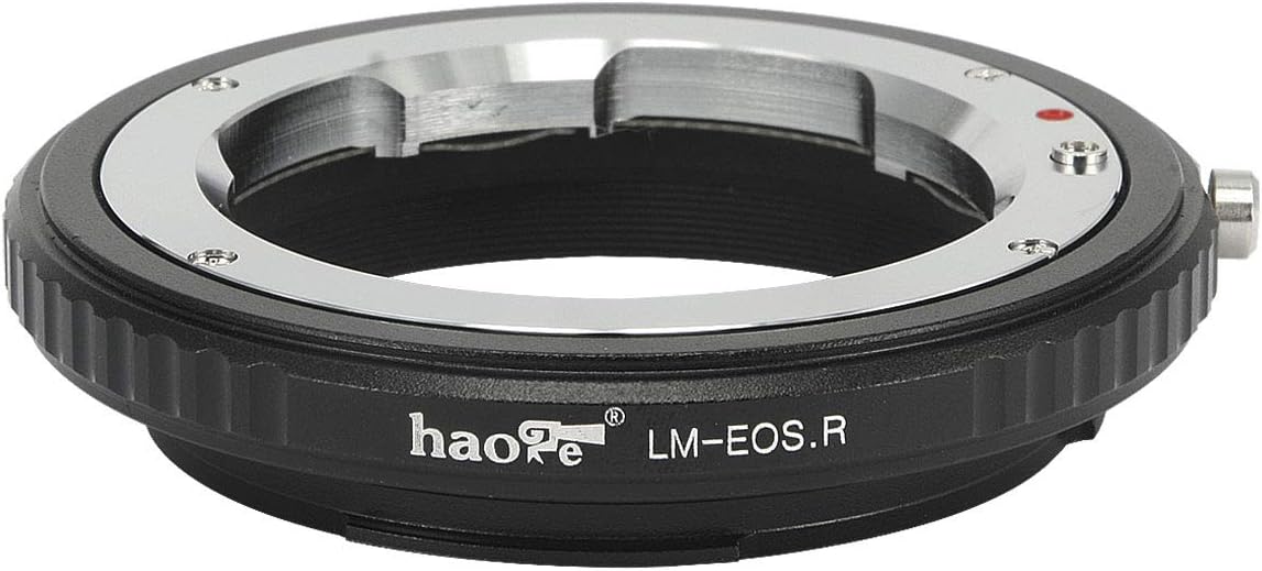 Haoge – Adaptador de montura manual para lente Leica M LM, Zeiss ZM, Voigtlander VM a Canon RF Mount R5 R6 sin espejo como Canon EOS R