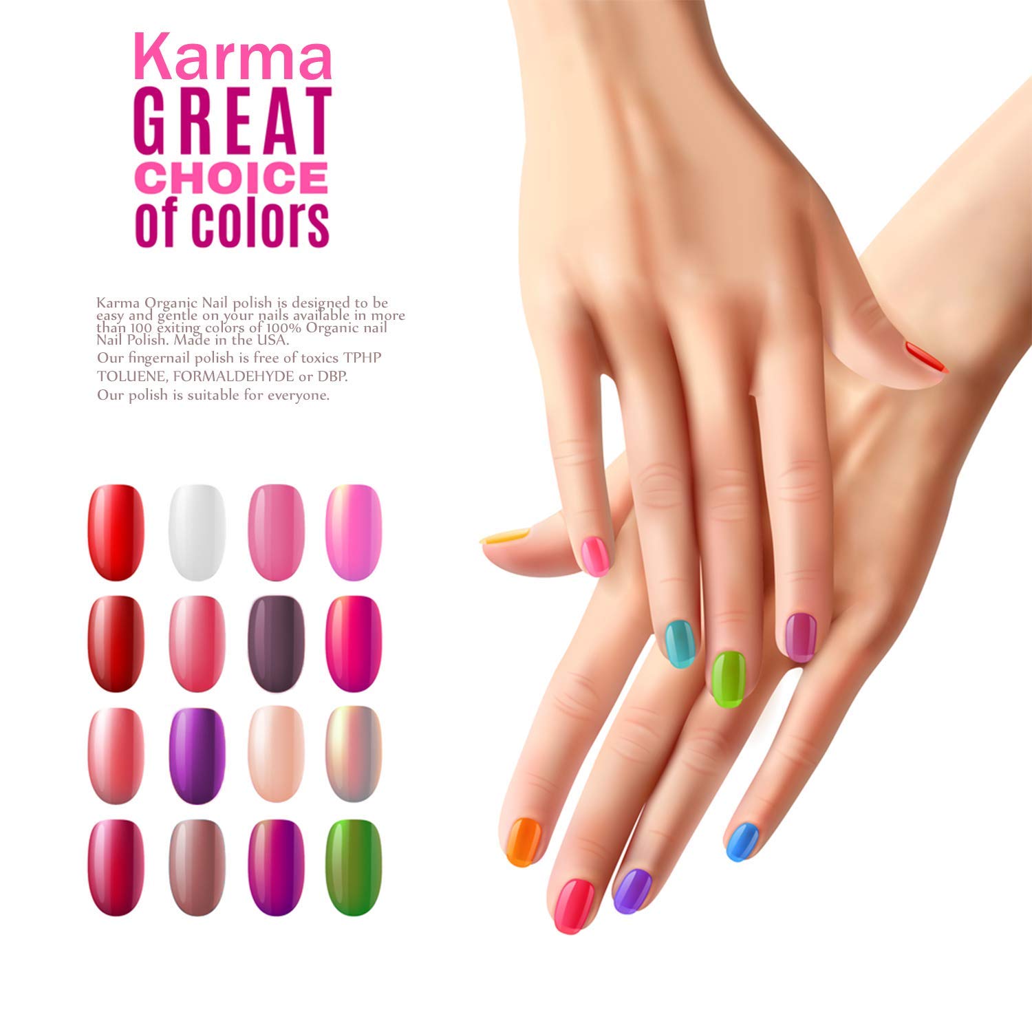 Esmalte de uñas de Navidad Karma’s Splash  Juego de base de esmalte de uñas natural  Removedor de esmalte de uñas lavanda  Arte de uñas no tóxico