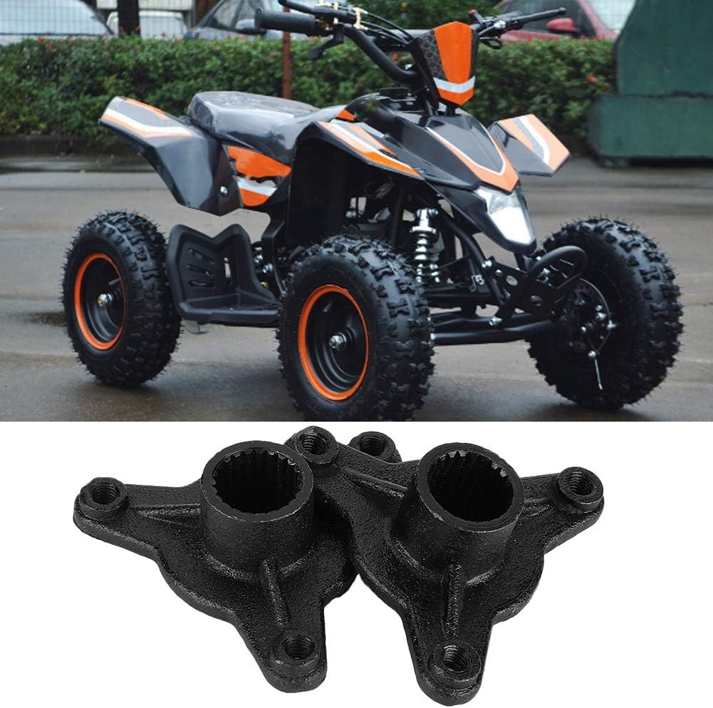 Qiilu 1 par de bujes de eje de rueda trasera, 3.071 in 23T Spline 3 pernos de rueda trasera Hub para 110cc ATV507 ATV516F ATV517F ATV Go Kart