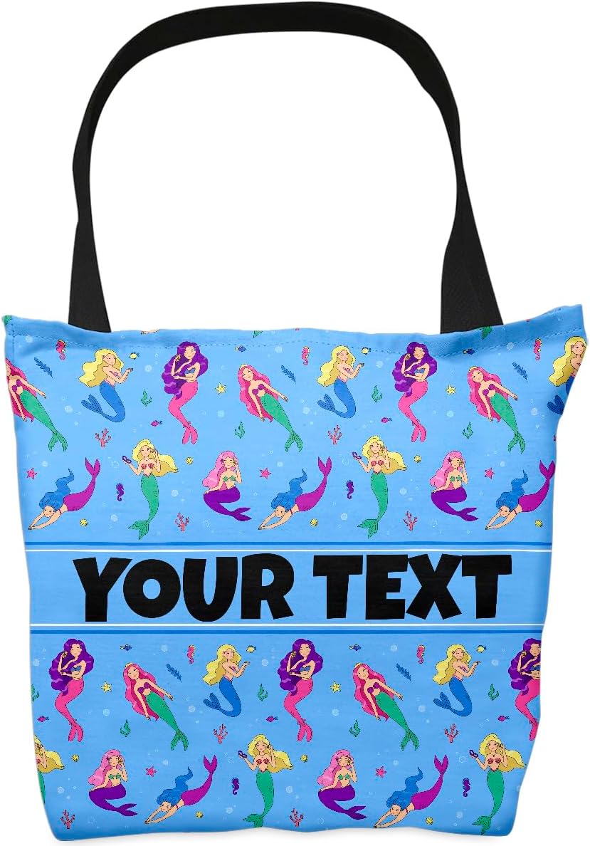 Bolsa de mano personalizada para niños, nombre personalizadotexto, reutilizable, correas, tela de lona, tamaños pequeños y grandes