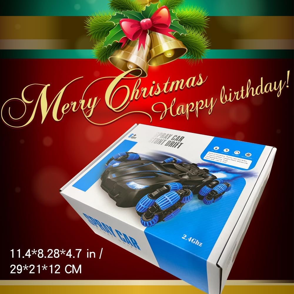 Auto de control remoto para niños 8-12 RC Drift Car  Doble pulverización  Rotación de 360 grados  Juguetes de oruga RC 116 al aire libre para niños