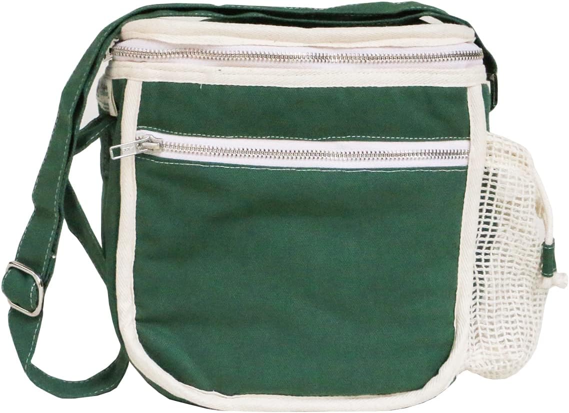 Bolsa de almuerzo aislada de algodón orgánico – Verde