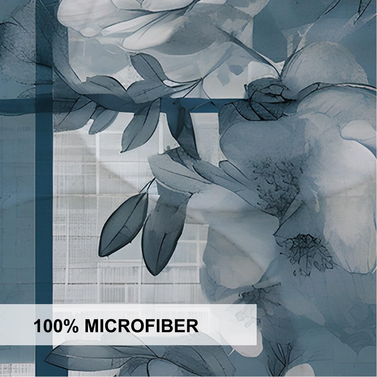 Juego de edredón floral tamaño individual de microfibra ligera azul lago Cymbidium Sinense botánico con todas las estaciones