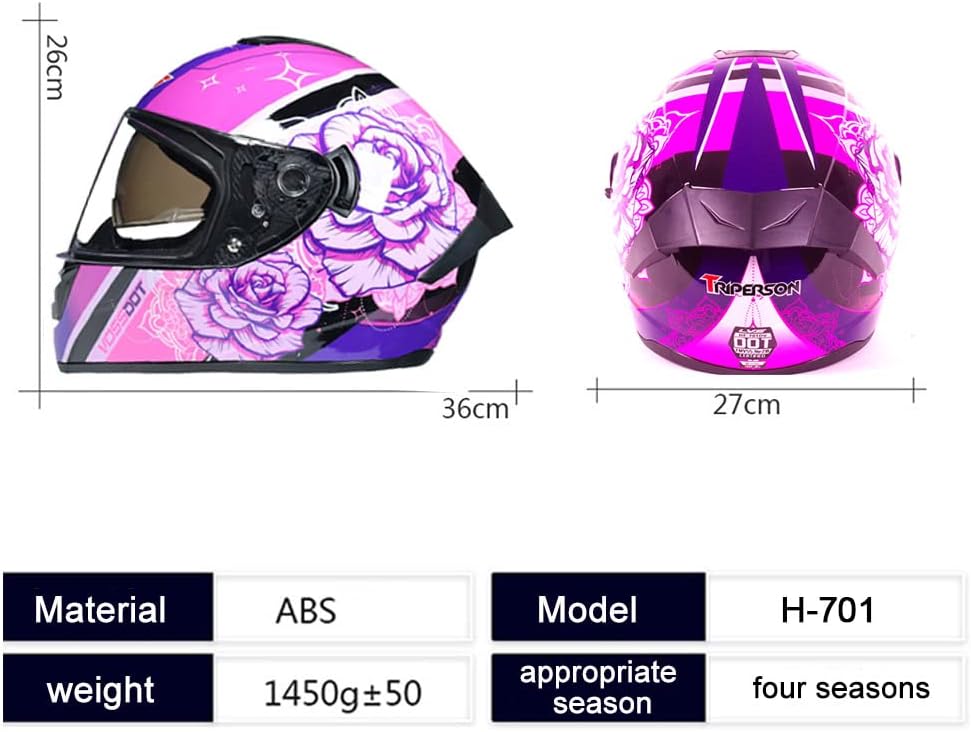 Casco de motocicleta de cara completa, aprobado por DOT, para motocicleta, ciclomotor, carreras de calle, casco de choque, hombres y mujeres