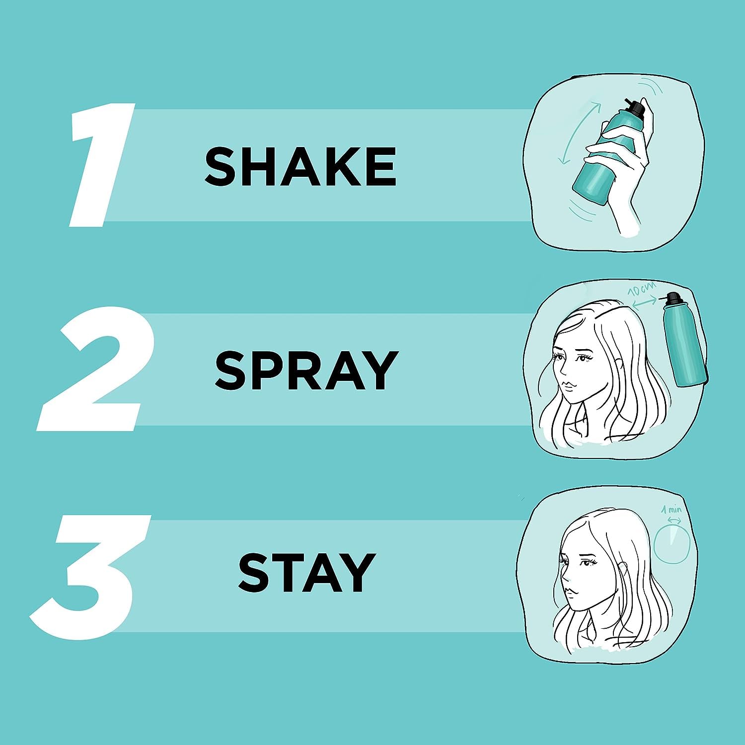 Spray corrector de raíces instantáneas, ideal para retocar el nuevo crecimiento de la raíz gris, retoque mágico, 1 negro, 2.5 fl oz