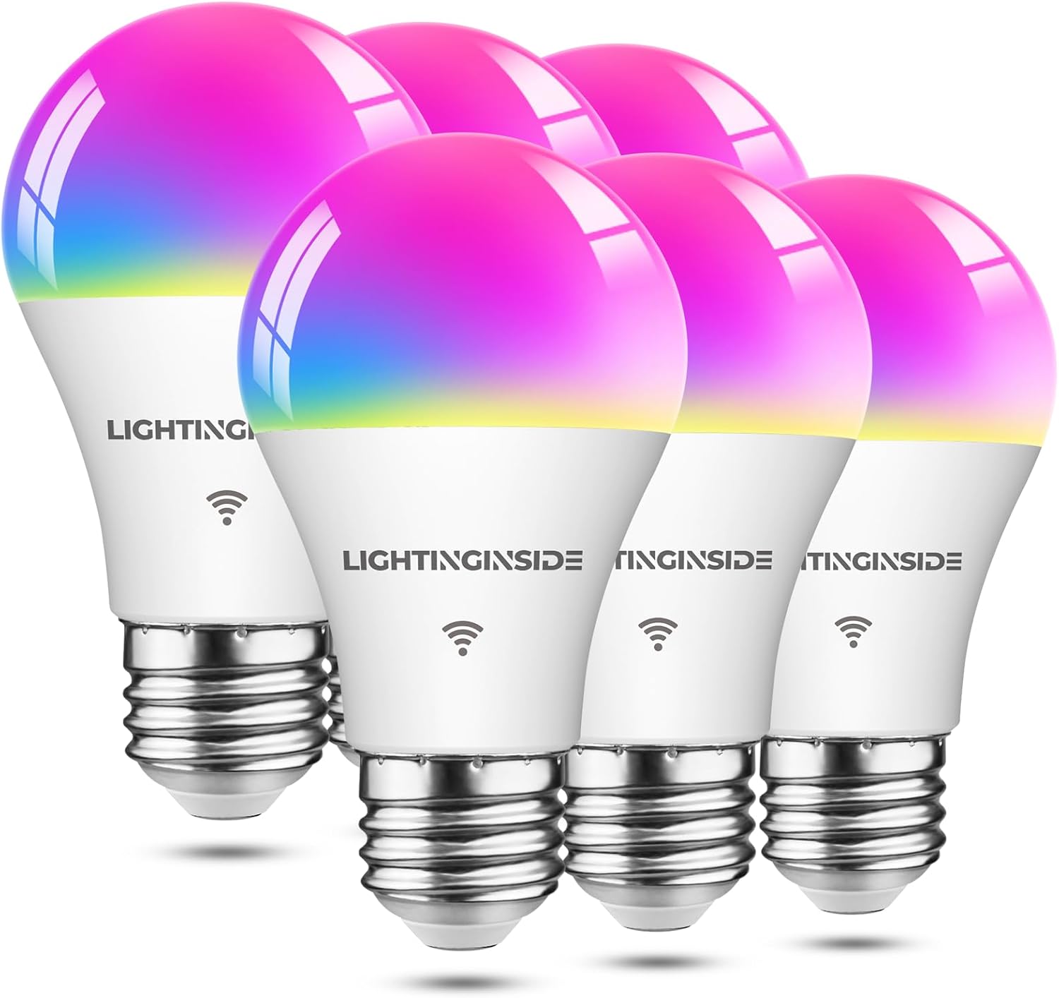 Lightinginside Bombillas inteligentes equivalentes a 60 W, bombilla inteligente WiFi de 800 lúmenes, 9 W, compatible con AlexaGoogle Assistant,
