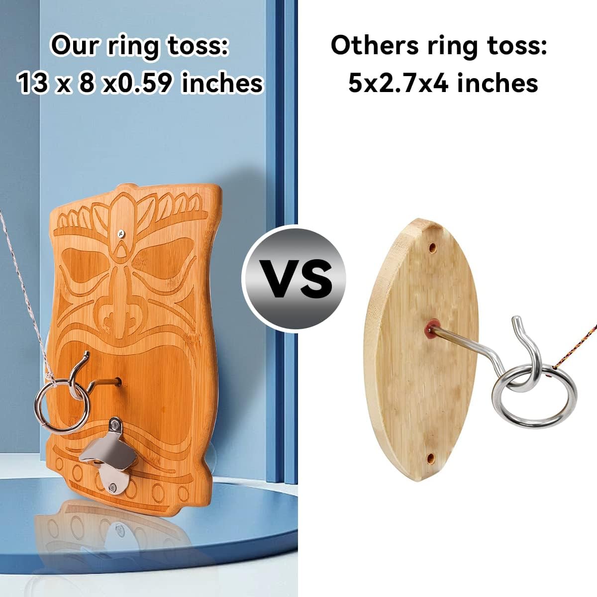 Juego de lanzamiento de anillos GSE para adultos, juego de lanzamiento de gancho y anillo, soporte de pared para exterioresinteriores, juego de