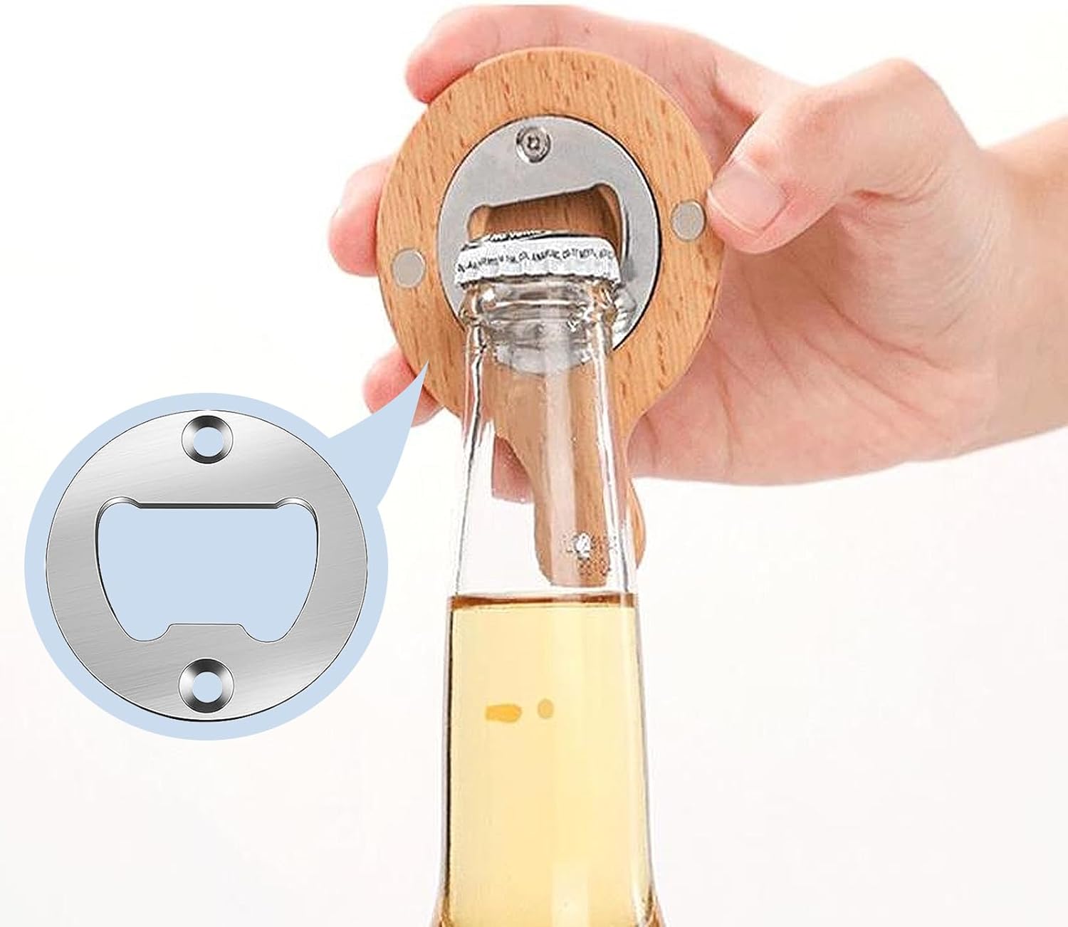 25 juegos de kit de inserción para abridor de botellas, suministro de piezas de hardware con tornillos y destornillador incluido, abridor de