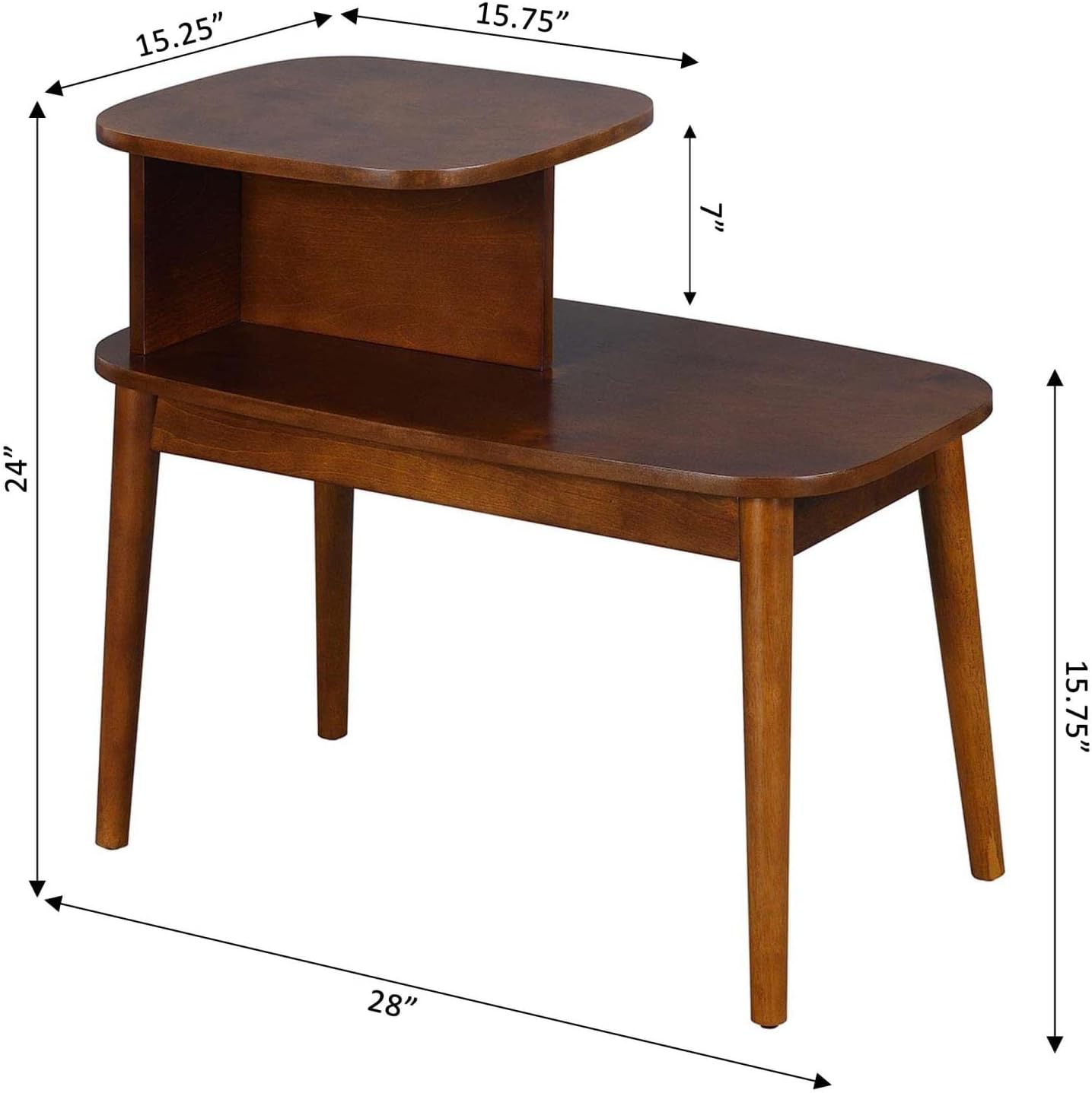 Convenience Concepts Maxwell Mid Century – Mesa auxiliar color espresso