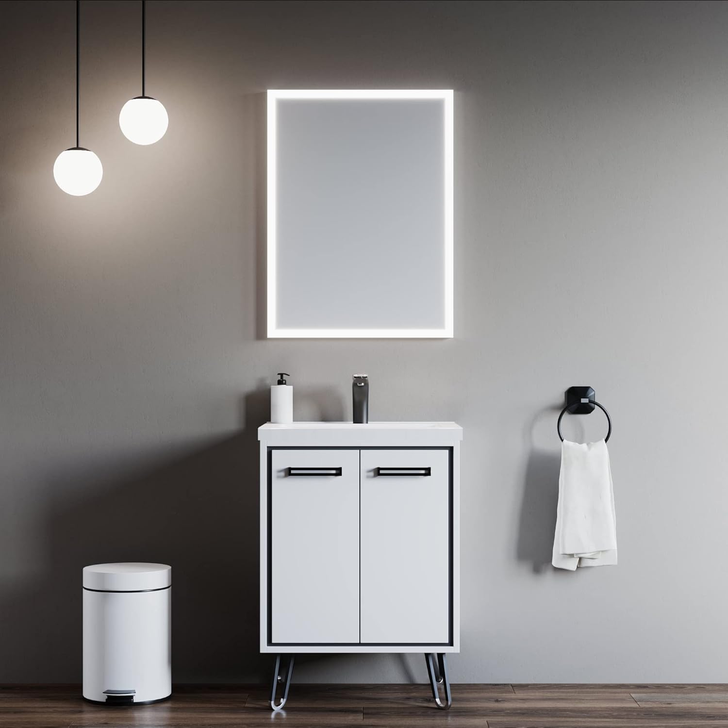Espejo de luz LED Dowell 24×32