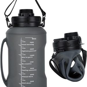 vadoworld Botella de agua de silicona plegable con popote extraíble, silicona sin BPA y a prueba de fugas, aislada, reutilizable para viajes, vadoworld Botella de agua de silicona plegable con popote extraíble, silicona sin BPA y a prueba de fugas, aislada, reutilizable para viajes,