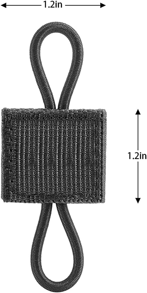 15 piezas de soporte táctico para engranajes con clip Molle Web elástico de cincha retenedor de cinta de encuadernación con hebilla chalecos para