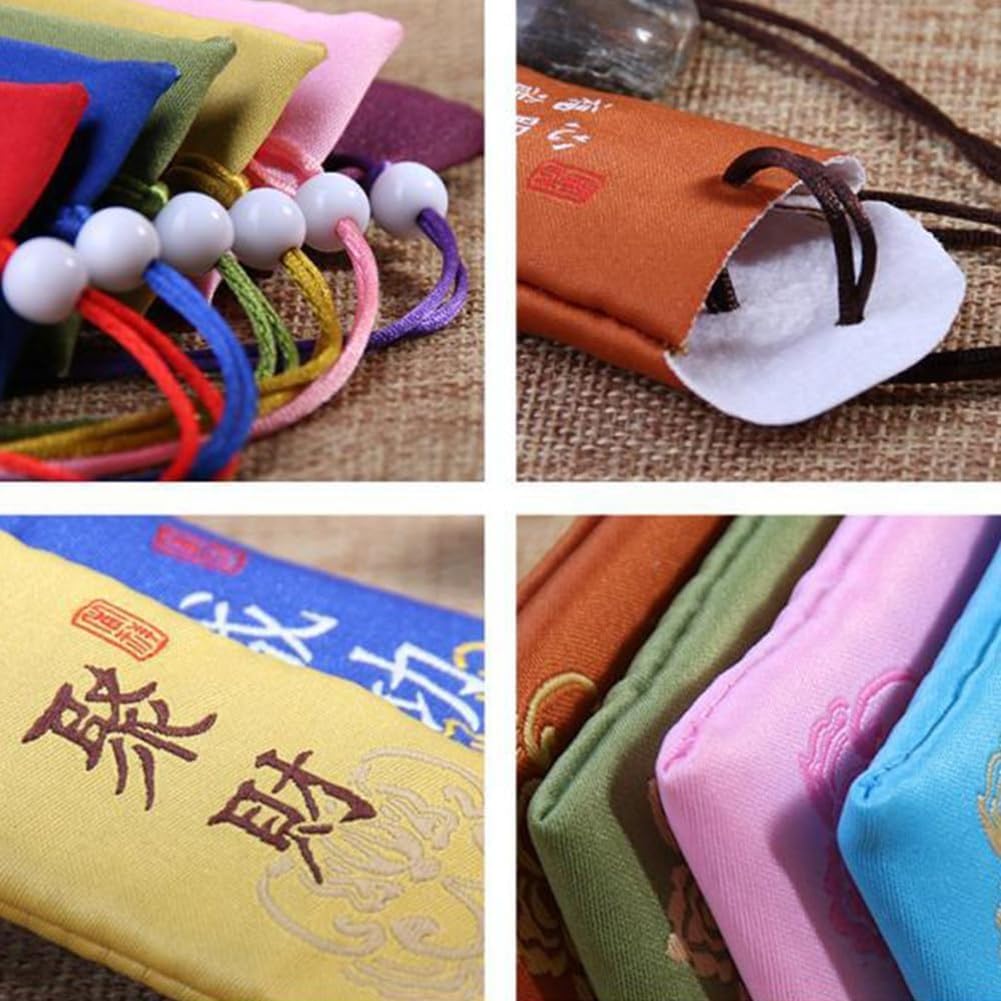 Bolsa de sal espiritual, sal espiritual con bolsita, collar budista espiritual de la bolsa de la sal, talismán chino clásico bolsa de sal espiritual