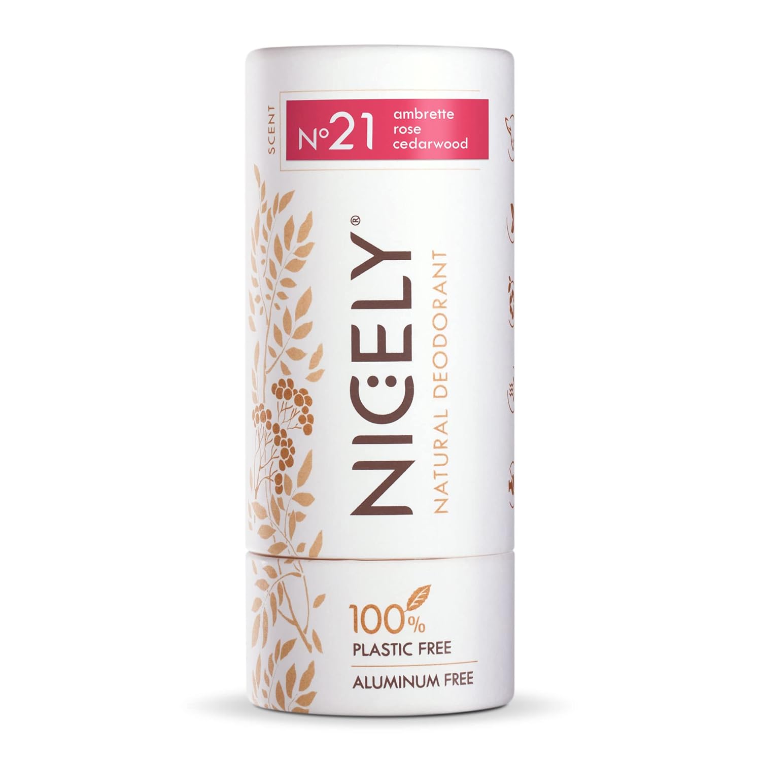 Nicely Desodorante sin aluminio para mujeres, desodorante individual, protección contra olores las 24 horas para pieles sensibles, desodorante