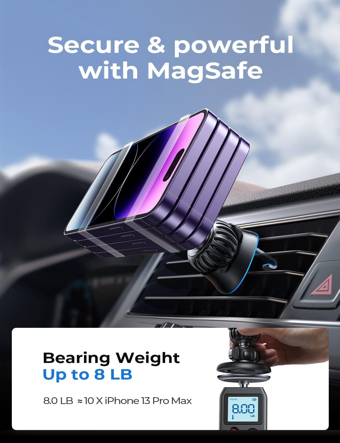 LISEN Se adapta al soporte MagSafe para iPhone 20X soporte magnético fuerte para teléfono 4 en 1 para iPhone 15 Plus iPhone 14 Pro Max Magsafe Case