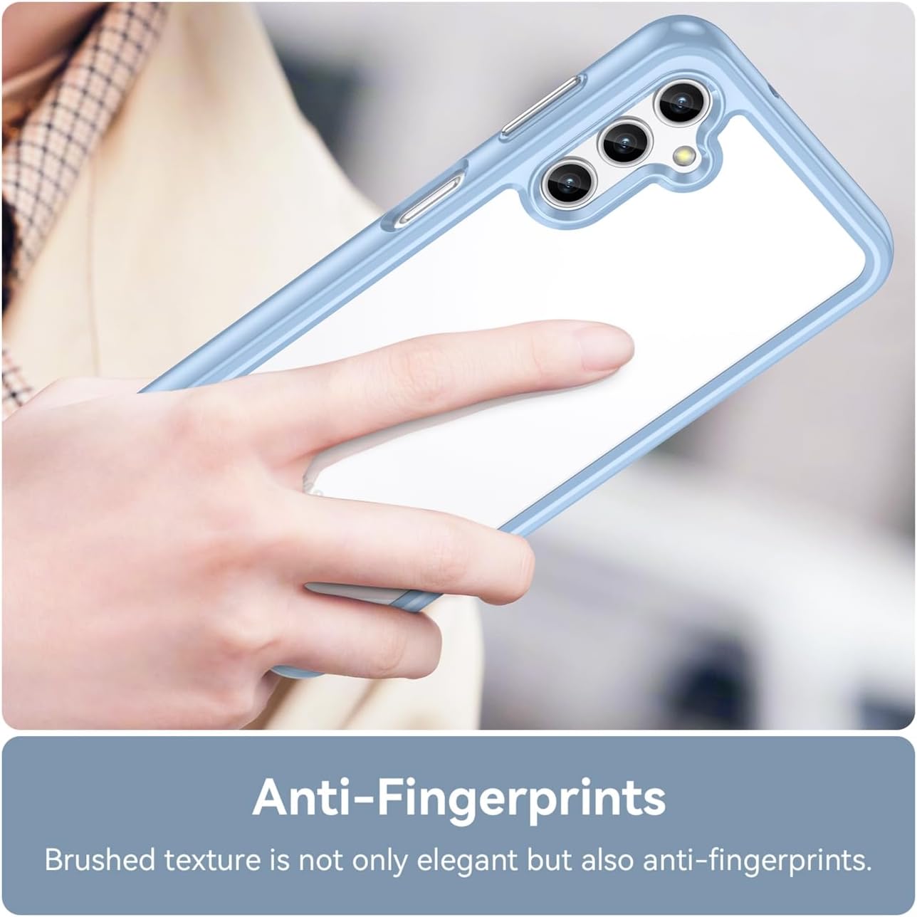 Funda transparente para Galaxy A14, Samsung A14 5G SM-A145F SM-A146U con protector de pantalla, a prueba de golpes, policarbonato duro transparente